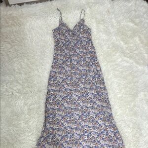 H&M Blue and Purple Maxi Dress Spaghetti Strap Slip